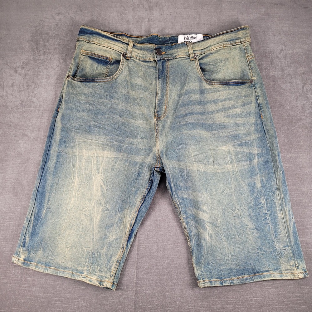 Evolution In Design Slim Fit Jean Shorts Hip Hop Big & Tall Denim 46W‎